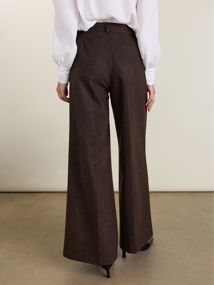 Baukjen Brown Anna Wide Leg Trousers - Image 4 of 4