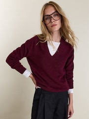 Baukjen Red Dara V-Neck Jumper - Image 1 of 3