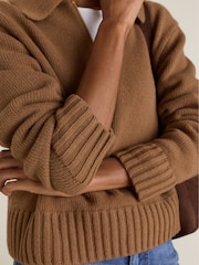 Baukjen Brown Marley Quarter Zip Jumper - Image 4 of 5