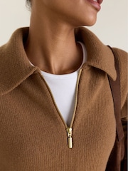 Baukjen Brown Marley Quarter Zip Jumper - Image 5 of 5