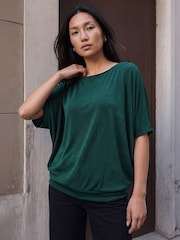 Roman Green Bubble Hem Top - Image 1 of 4