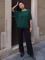 Roman Green Bubble Hem Top - Image 2 of 4