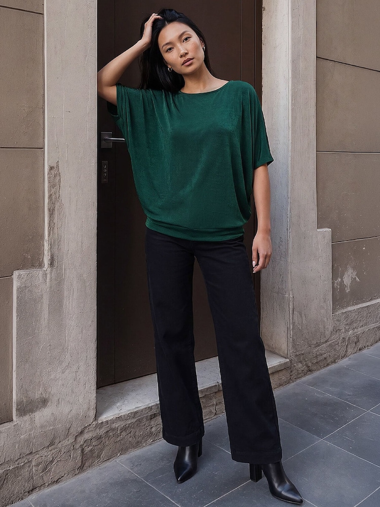 Roman Green Bubble Hem Top - Image 2 of 4