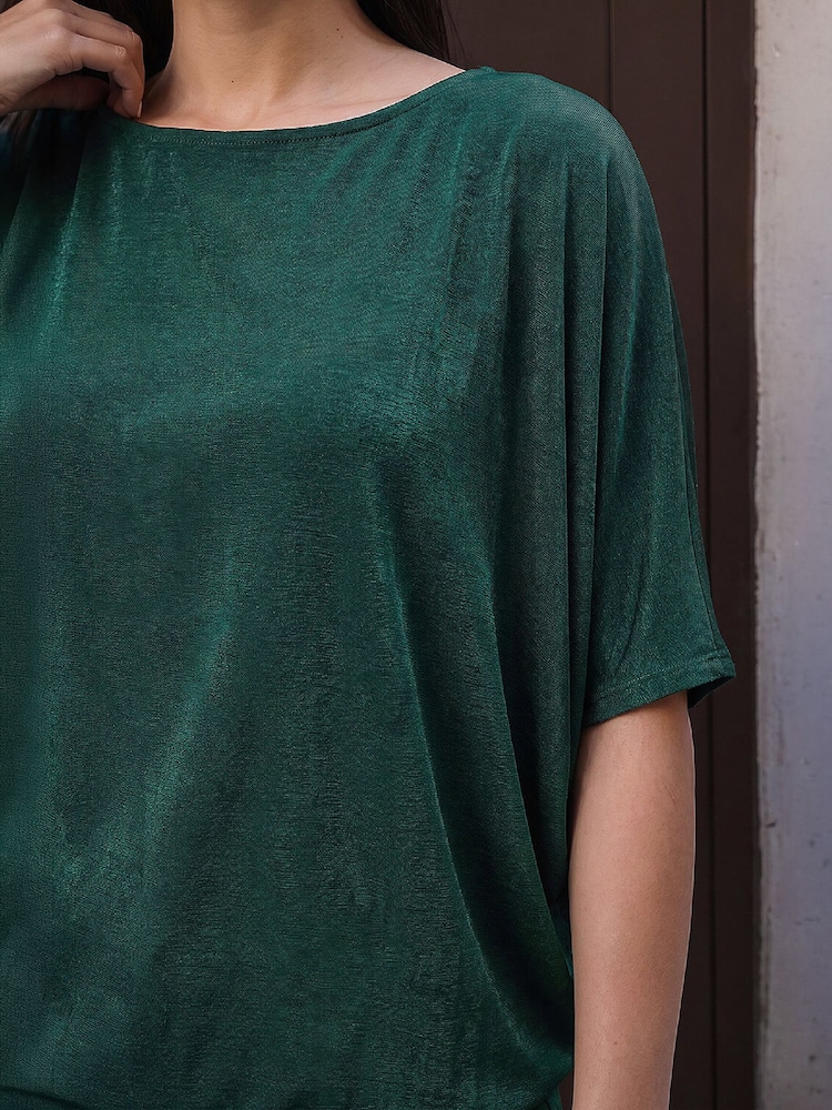 Roman Green Bubble Hem Top - Image 4 of 4