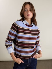 Baukjen Flora Striped Crew Neck Jumper - Obrázek 1 z 3