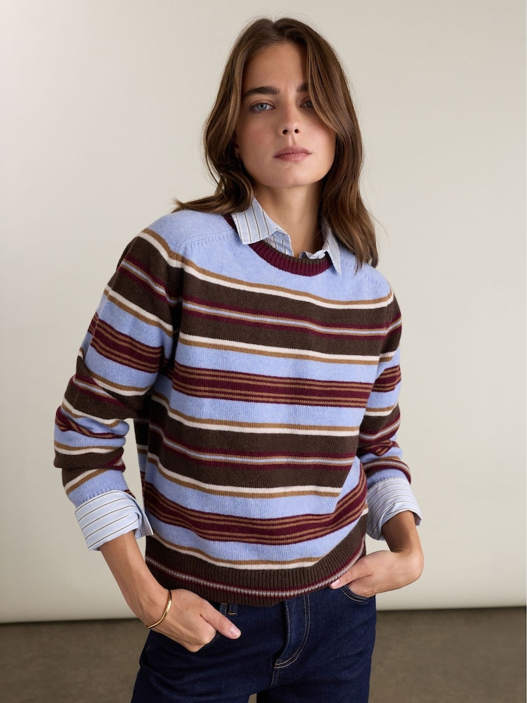 Baukjen Flora Striped Crew Neck Jumper - Obrázek 1 z 3