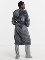 Simply Be Grey Pretty Secrets Luxury Robe - Image 2 of 4