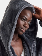 Simply Be Grey Pretty Secrets Luxury Robe - Image 3 of 4