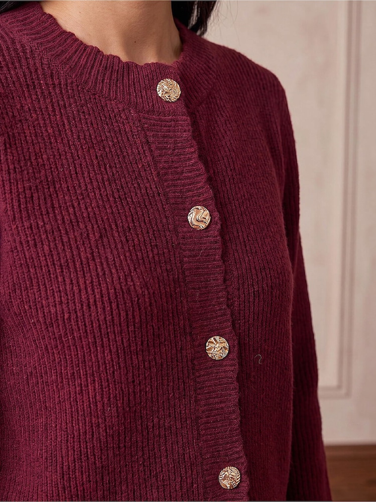 Roman Red Multi Button Knit Cardigan - Image 4 of 4