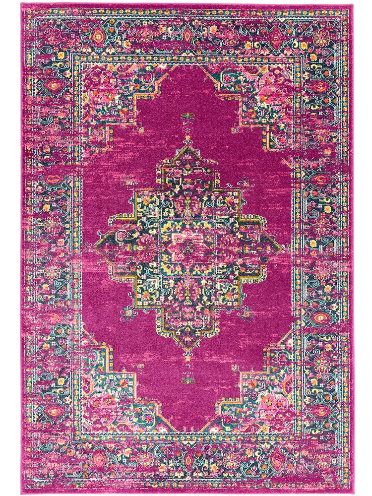 Asiatic Rugs Fuchsia Pink Colt Medallion Rug - Image 2 of 4