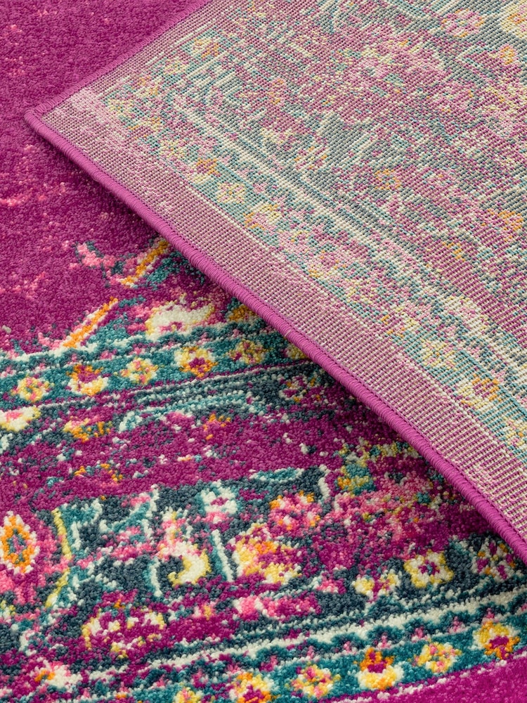 Asiatic Rugs Fuchsia Pink Colt Medallion Rug - Image 4 of 4