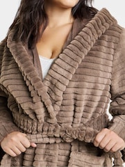 Simply Be Brown Pretty Secrets Luxury Robe - Image 3 of 4