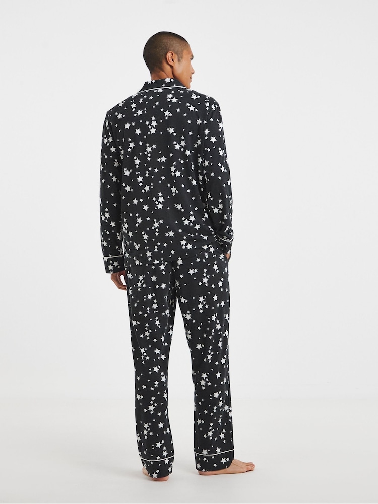 Simply Be Black Pretty Secrets Star Print Family Pyjamas - Image 2 of 4