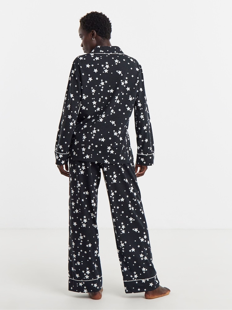 Simply Be Black Pretty Secrets Star Print Family Pyjamas - Image 2 of 4 Simply Be Black Pretty Secrets Star Print Family Pyjamas - Image 2 of 4