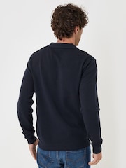 Threadbare Blue Super Soft Trophy Neck Sweatshirt - Image 2 of 4