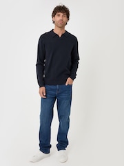 Threadbare Blue Super Soft Trophy Neck Sweatshirt - Image 3 of 4