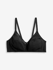 Black Total Support Full Cup Non Wire Cotton Ultimate Comfort Bra B-H - Image 7 of 7
