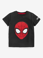 Black Spider-Man Superhero License T-Shirt (3mths-8yrs) - Image 1 of 3