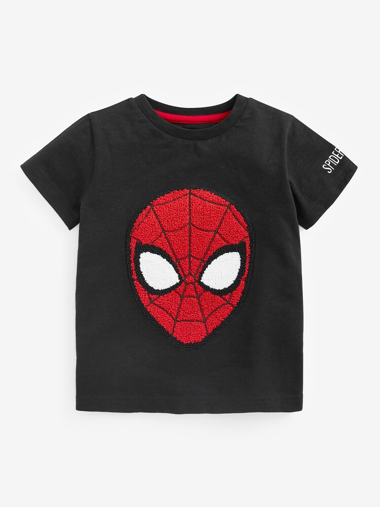 Black Spider-Man Superhero License T-Shirt (3mths-8yrs) - Image 1 of 3
