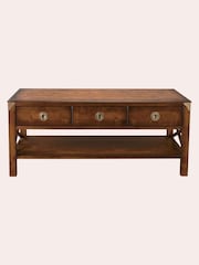 Laura Ashley Dark Chestnut Balmoral 3 Drawer Coffee Table - Image 5 of 6