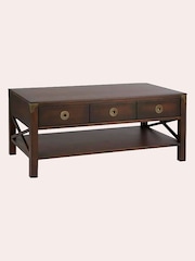 Laura Ashley Dark Chestnut Balmoral 3 Drawer Coffee Table - Image 6 of 6