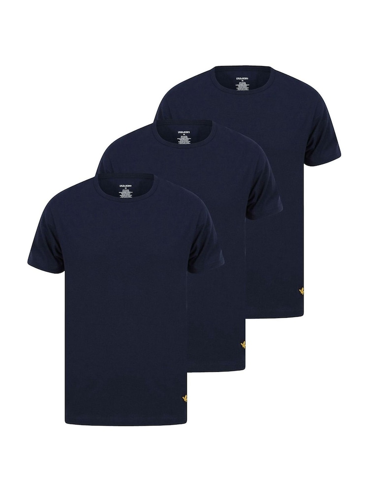 Lyle & Scott Blue Lounge T-Shirts 3 Pack - Image 1 of 2 Lyle & Scott Blue Lounge T-Shirts 3 Pack - Image 1 of 2