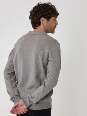 Threadbare Grey Super Soft Trophy Neck Sweatshirt - Image 2 of 4