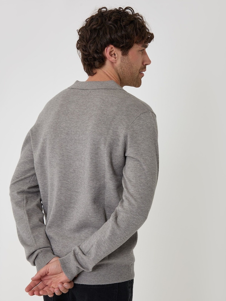 Threadbare Grey Super Soft Trophy Neck Sweatshirt - Image 2 of 4 Threadbare Grey Super Soft Trophy Neck Sweatshirt - Image 2 of 4