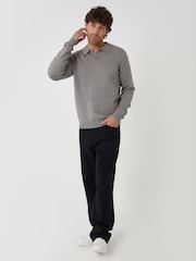 Threadbare Grey Super Soft Trophy Neck Sweatshirt - Image 3 of 4