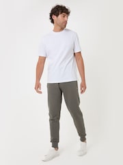 Threadbare Grey/Green Cotton Blend Cuffed Joggers - Image 1 of 4