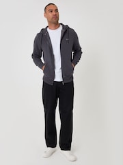 Charcoal Gray - Threadbare Zip Through Hoodie - Larawan 5 ng 5