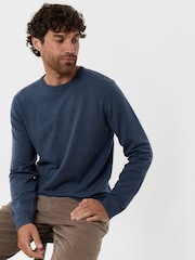 Threadbare Blue Jersey Crew Neck Jumper - Image 1 of 5