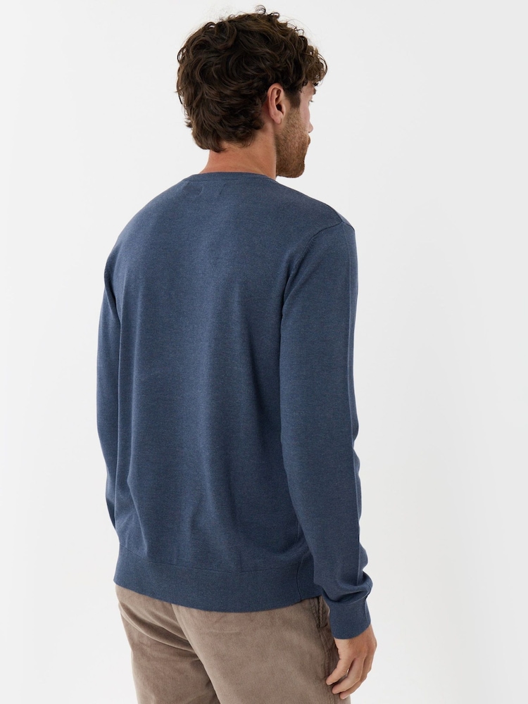 Threadbare Blue Jersey Crew Neck Jumper - Image 2 of 5 Threadbare Blue Jersey Crew Neck Jumper - Image 2 of 5
