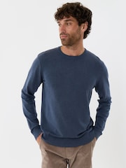 Threadbare Blue Jersey Crew Neck Jumper - Image 5 of 5
