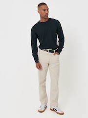 Threadbare Green Diamond Textured Crew Neck Jumper - Image 3 of 5