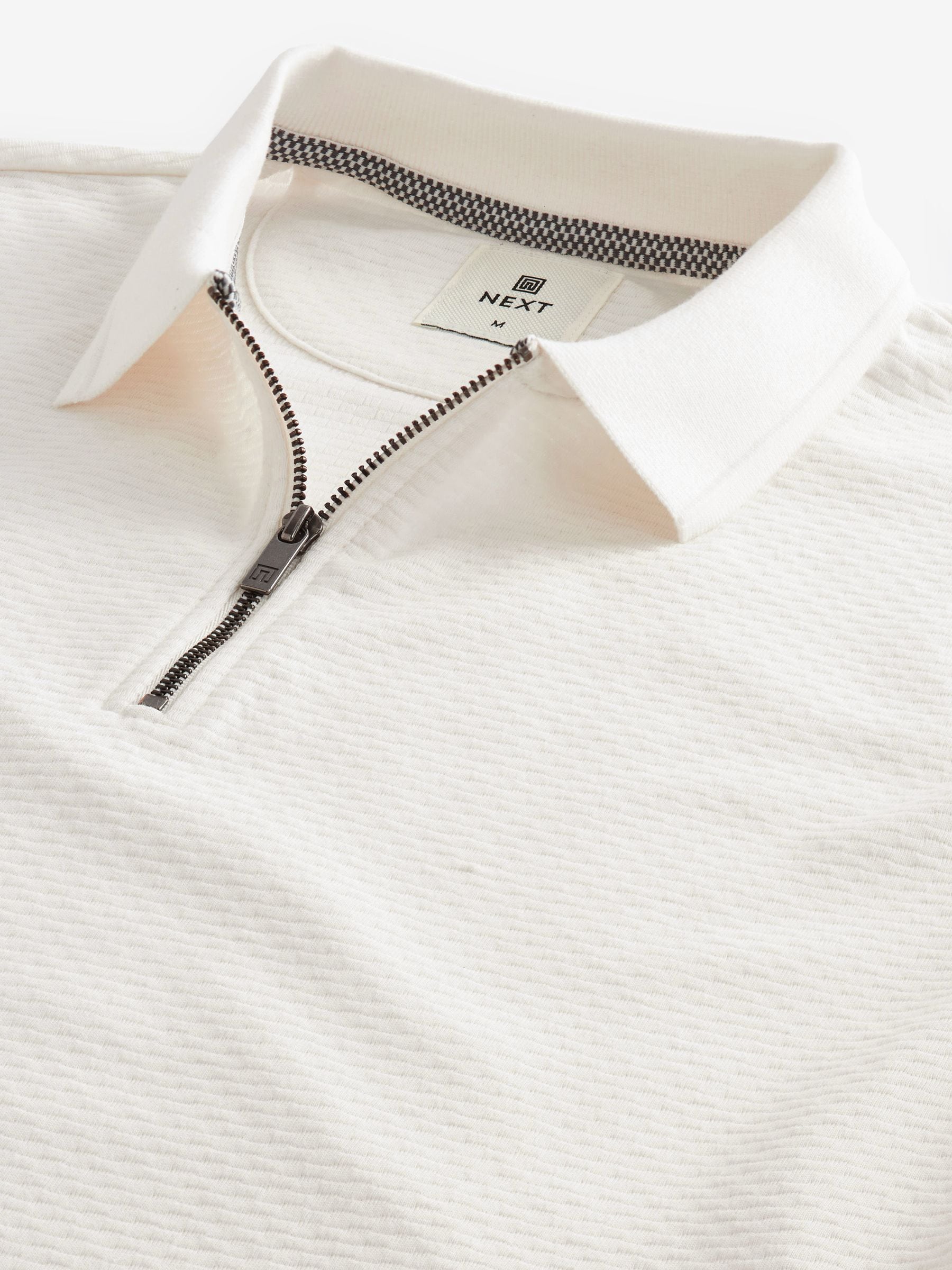 Shop TEXTURED HALF-ZIP POLO SHIRT online | COS UAE