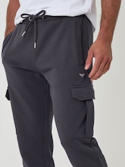 Threadbare Grey Cotton Rich Cargo Joggers - Image 4 of 5