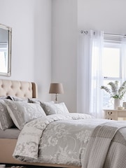 Laura Ashley Set of 2 Dove Grey 200 Thread Count Josette 100% Cotton Pillowcases - Image 2 of 2