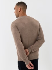 Threadbare Brown Jersey Crew Neck Jumper - Image 2 of 4