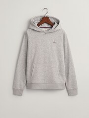 GANT Grey Shield Logo Hoodie - Image 1 of 2
