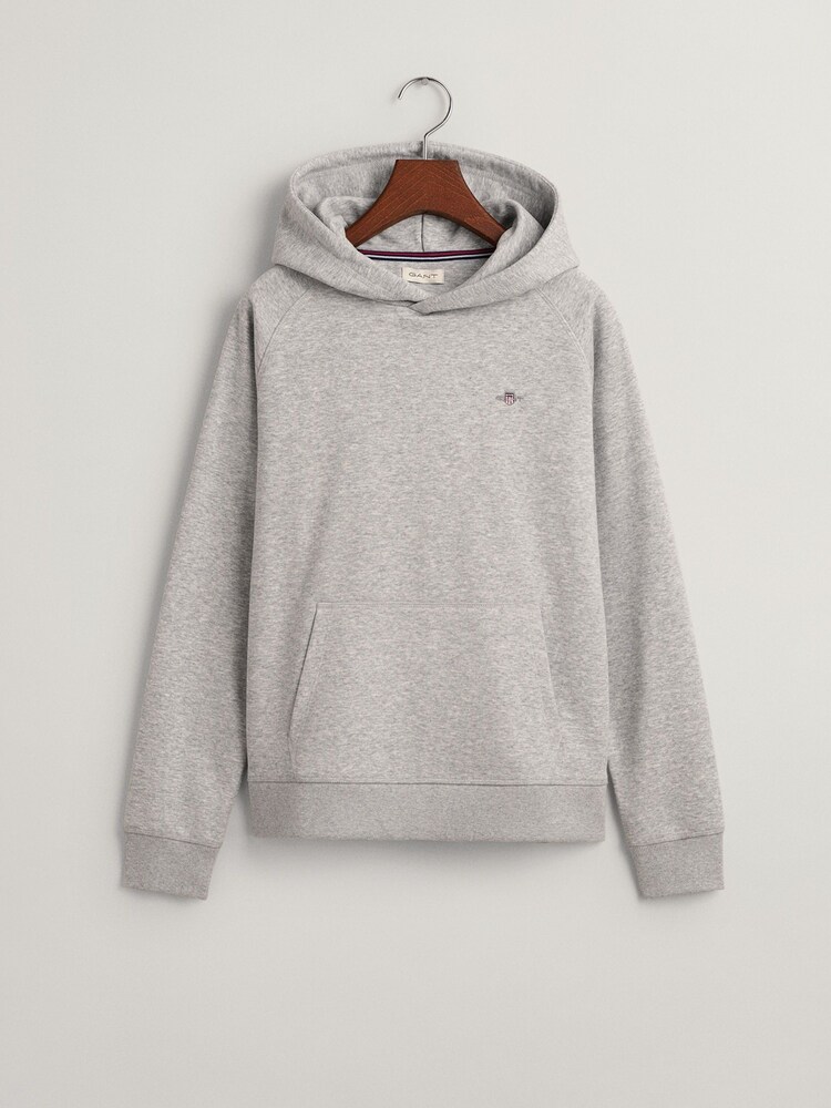 GANT Grey Shield Logo Hoodie - Image 1 of 2