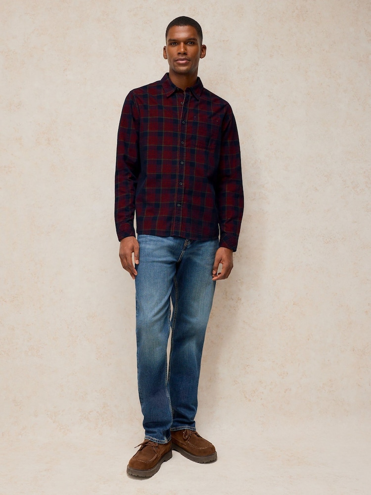 White Stuff Red Bruton Cord Check Shirt - Image 1 of 6