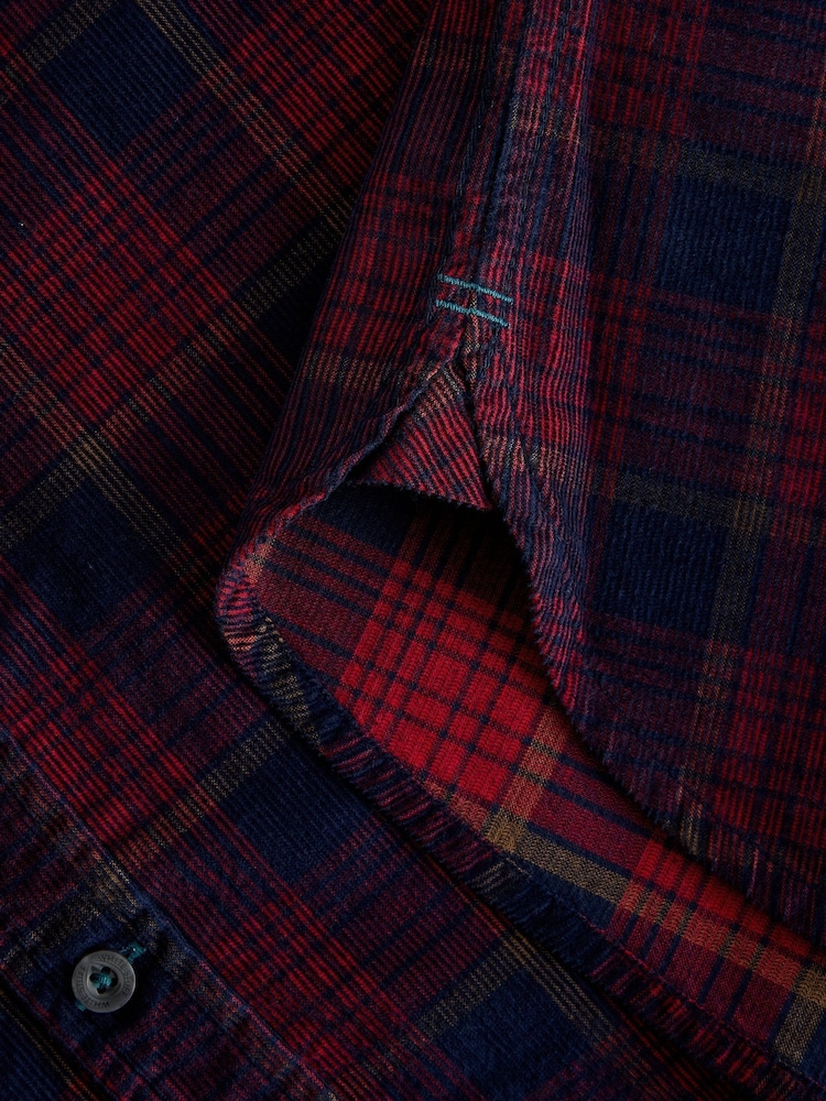 White Stuff Red Bruton Cord Check Shirt - Image 6 of 6