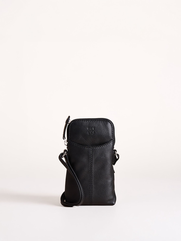 Lakeland Leather Black Bowston Phone Bag - Image 2 of 6 Lakeland Leather Black Bowston Phone Bag - Image 2 of 6