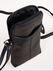 Lakeland Leather Black Bowston Phone Bag - Image 4 of 6
