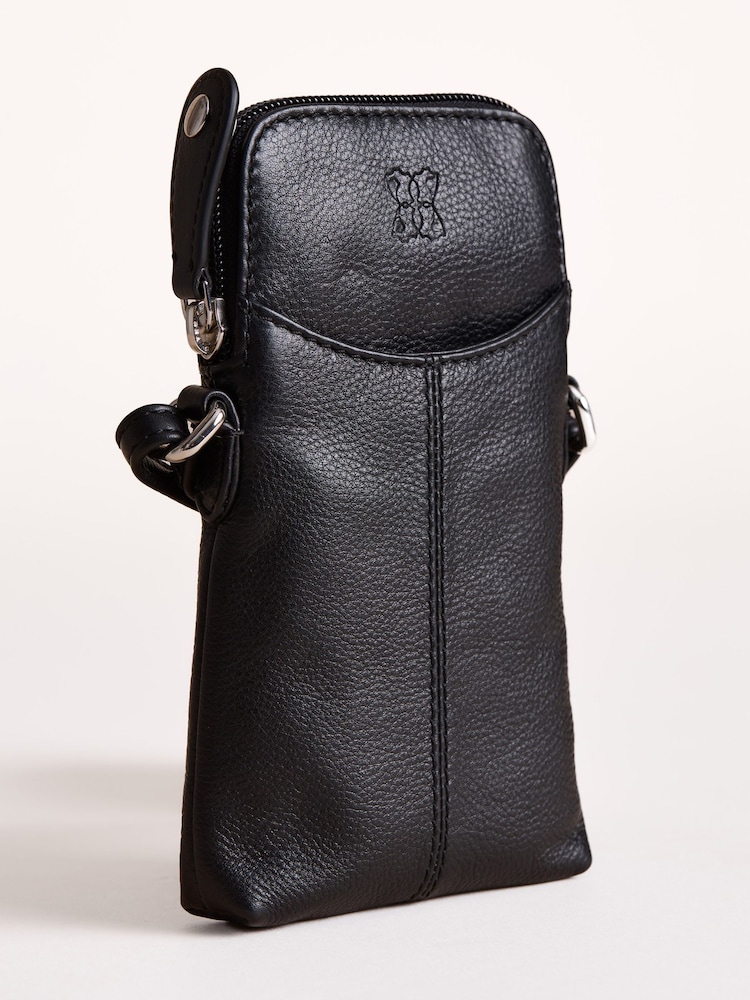 Lakeland Leather Black Bowston Phone Bag - Image 6 of 6 Lakeland Leather Black Bowston Phone Bag - Image 6 of 6