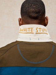 White Stuff Teal Green Cooper Cut & Sew Rugby Sweat Top - Image 4 of 7