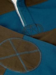 White Stuff Teal Green Cooper Cut & Sew Rugby Sweat Top - Image 7 of 7