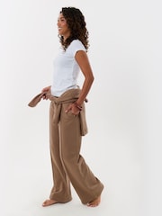 Threadbare Brown Funnel Neck Sweat Top and Joggers Set - Image 4 of 5