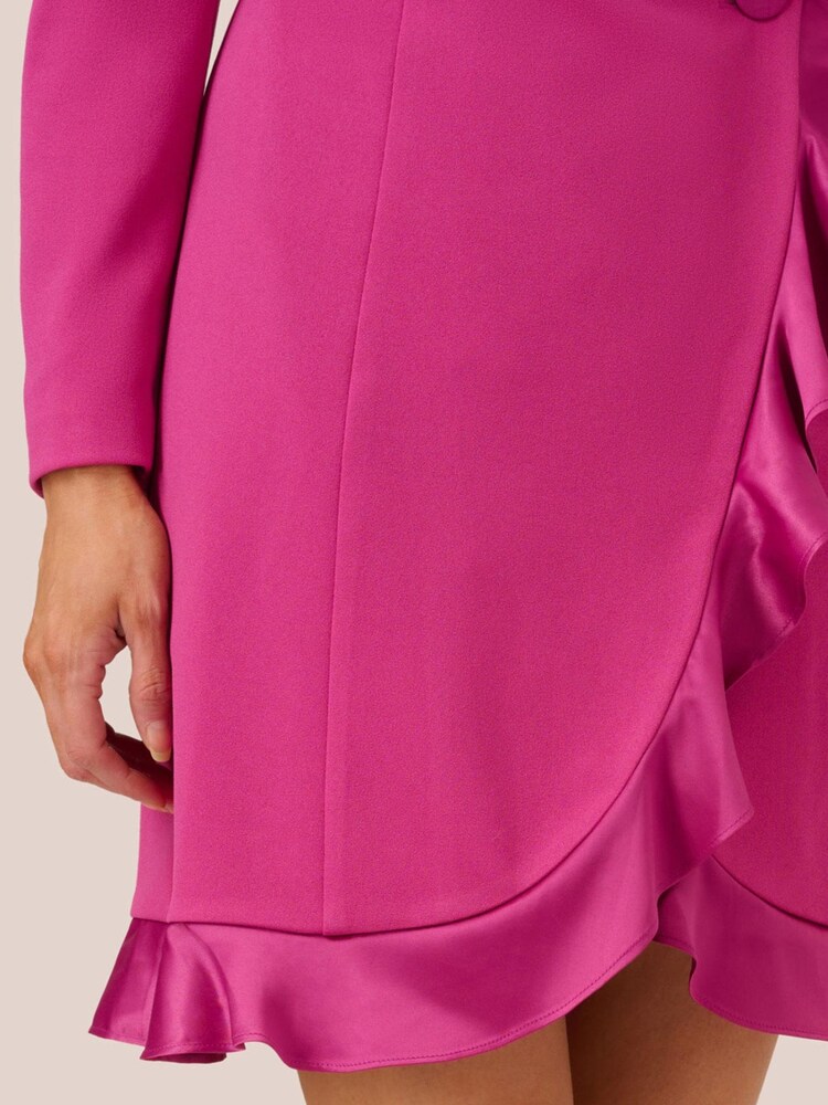 Adrianna Papell Pink Tuxedo Crepe Dress - Image 5 of 6